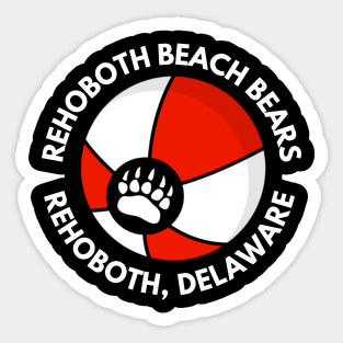 Rehoboth Beach Bears Ball Logo Sticker